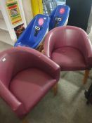 * 2 x purple tub chairs