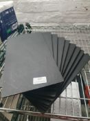 * 9 x slate effect plates - ideal for cake displays or deli counters, etc
