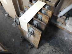 * 5x Wood Print Job Trollys