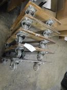 * 5x Wood Print Job Trollys