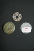 Three Small Carvings, Jade Buckle, etc.