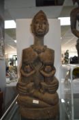 Large Carved Wooden African Fertility Figure 80cm tall