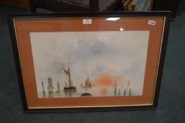 Tom Harwood Watercolour Seascape