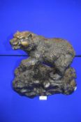 French Cast Bronze Bear by P.J. Mene 39cm long
