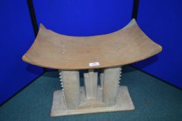 Ashanti Carved Wooden Stool
