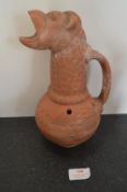 Benin Terracotta Animal Jug (some faults to spout)