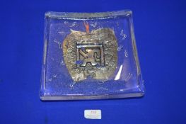 Costa Boda Signed and Numbered Glass Dish by Bertil Vallien No.79936