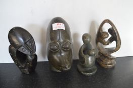 Three Modernist Carved Stone Figures