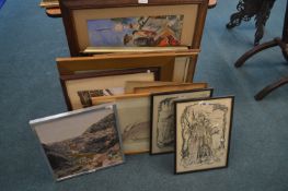 10+ Assorted Framed Pictures, Print, Fabric Pictures, etc.