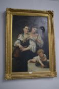 Oil on Canvas Study by M. Gibson (some damage to canvas)