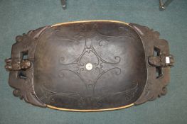 Large Carved Ironwood Dayak Chieftains Bowl