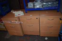 *Three Small Three Drawer Filing Cabinets