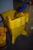 *Yellow Squeezer Mop Bucket on Wheels