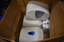 *Two Towel Dispensers, Toilet Roll Dispenser, and Hand Wash Dispenser