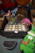 Case and Contents of Christmas Baubles, Box, Decor