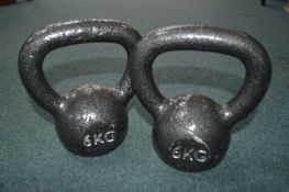 *Pair of 6kg Cast Iron Kettlebells