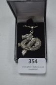Sterling Silver Dragon Pendant and Chain