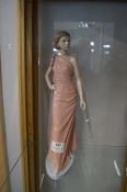Nao Lladro Figure of a Lady in a Pink Dress