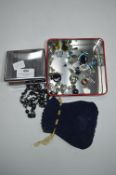 Costume Jewellery and a Cigarette Case