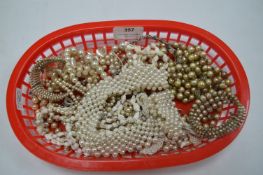 Vintage Costume Jewellery and Shell Necklaces etc.