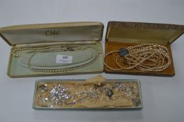 Vintage Imitation Pearls, Costume Jewellery Neckla