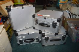 Four Aluminium Flight Cases (CD Storage)