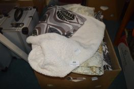 Box of Curtains, and Towels, etc.