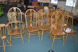 Six Bentwood Chairs and an Armchair