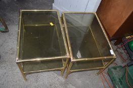 Pair of Smoked Glass Coffee Tables