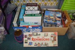 Two Boxes of Jigsaw Puzzles etc.