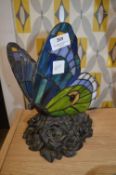 Leaded Glass Butterfly Lamp