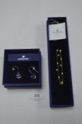 Swarovski Bracelet, and a Pair of Drop Earrings