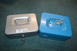 Two Metal Cash Boxes
