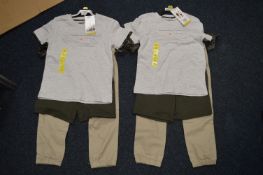 Kids Headquarters Two Double T-Shirt & Shorts Sets