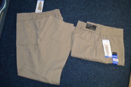 *Two Pairs of Hillary Radley Beige Ladies Trousers