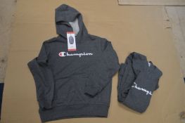 2x Champion Grey Hoodies Size: M 9-10 Years