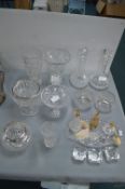 Cut Lead Crystal Decanters, Vases, and Flower Bowl