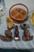 Wooden Ornaments Serving Dish etc.