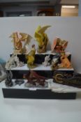 Ten Enchantica Dragons and Other Figures with Cert