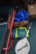 Sleeping Bags, Tennis Rackets, etc.