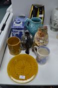 Pottery Vases, Jugs, Tankards, etc.