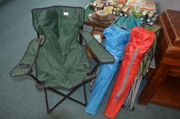 Five Folding Camping Chairs