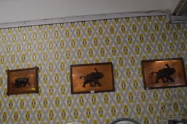 Three Wildlife Wall Plaques