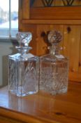 Two Glass Decanters