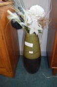 Large Vase with Artificial Flowers