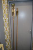 Two Copper Effect Curtain Pole