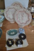 Wedgwood Jasper Items, Two Cameos, and Decorative