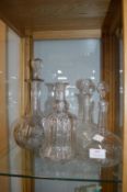 Four Glass Decanters