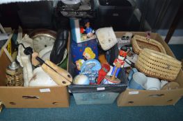 Three Boxes of Household Goods: Pottery, Ornaments