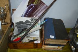 Victorian Box and Contents: Pocket Watch, Photogra